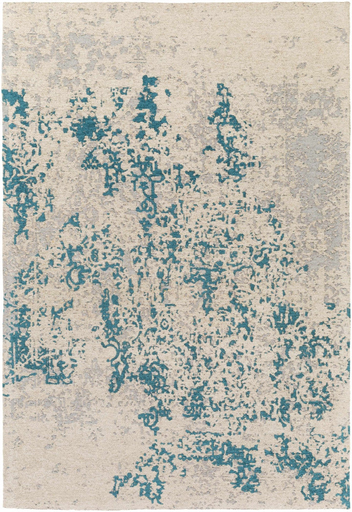 Godwin Beige And Blue Modern Abstract Design Area Rug - The Rug Decor