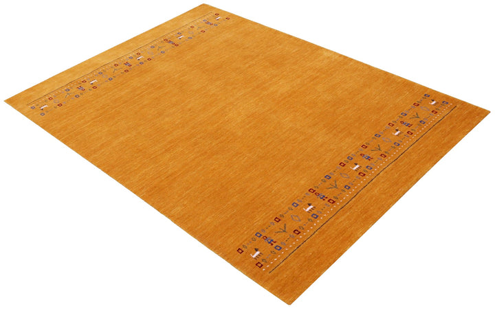 Gold And Blue Modern Design Hand Loomed Wool Area Rug - The Rug Decor
