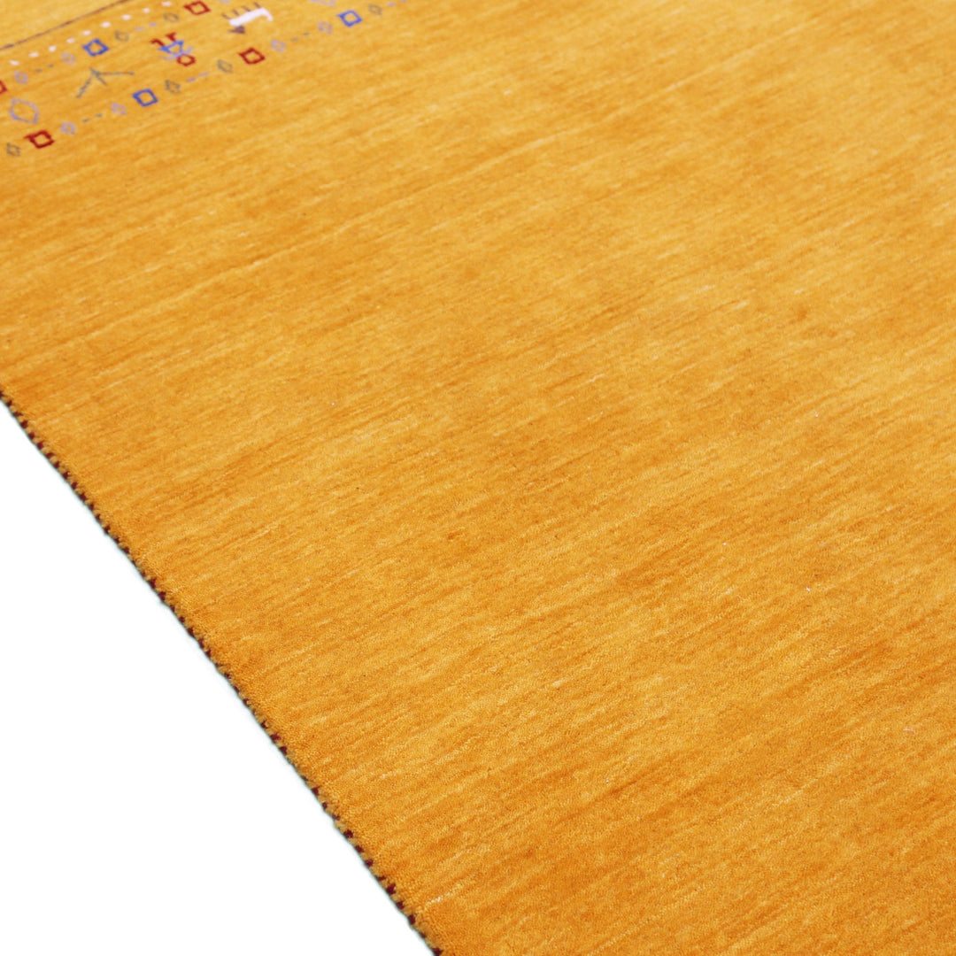 Gold And Blue Modern Design Hand Loomed Wool Area Rug - The Rug Decor