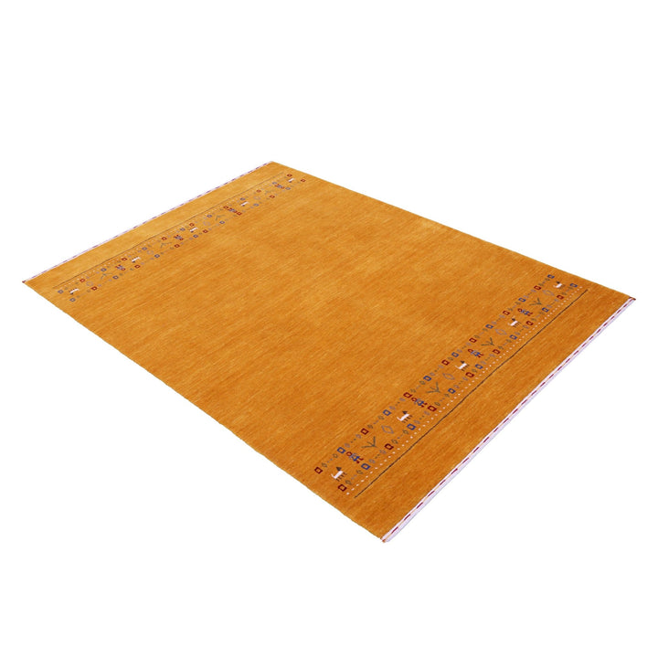 Gold And Blue Modern Design Hand Loomed Wool Area Rug - The Rug Decor