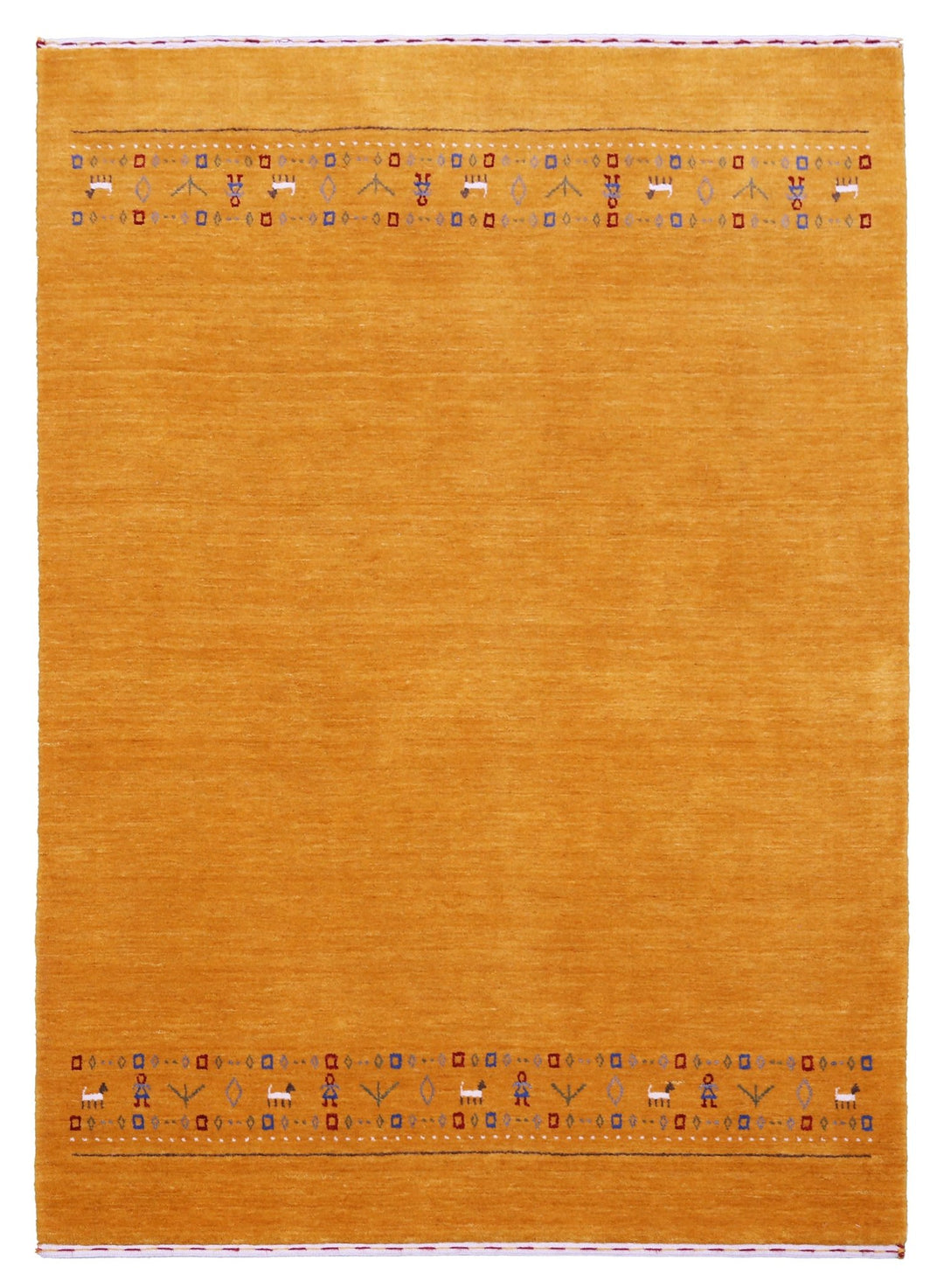 Gold And Blue Modern Design Hand Loomed Wool Area Rug - The Rug Decor