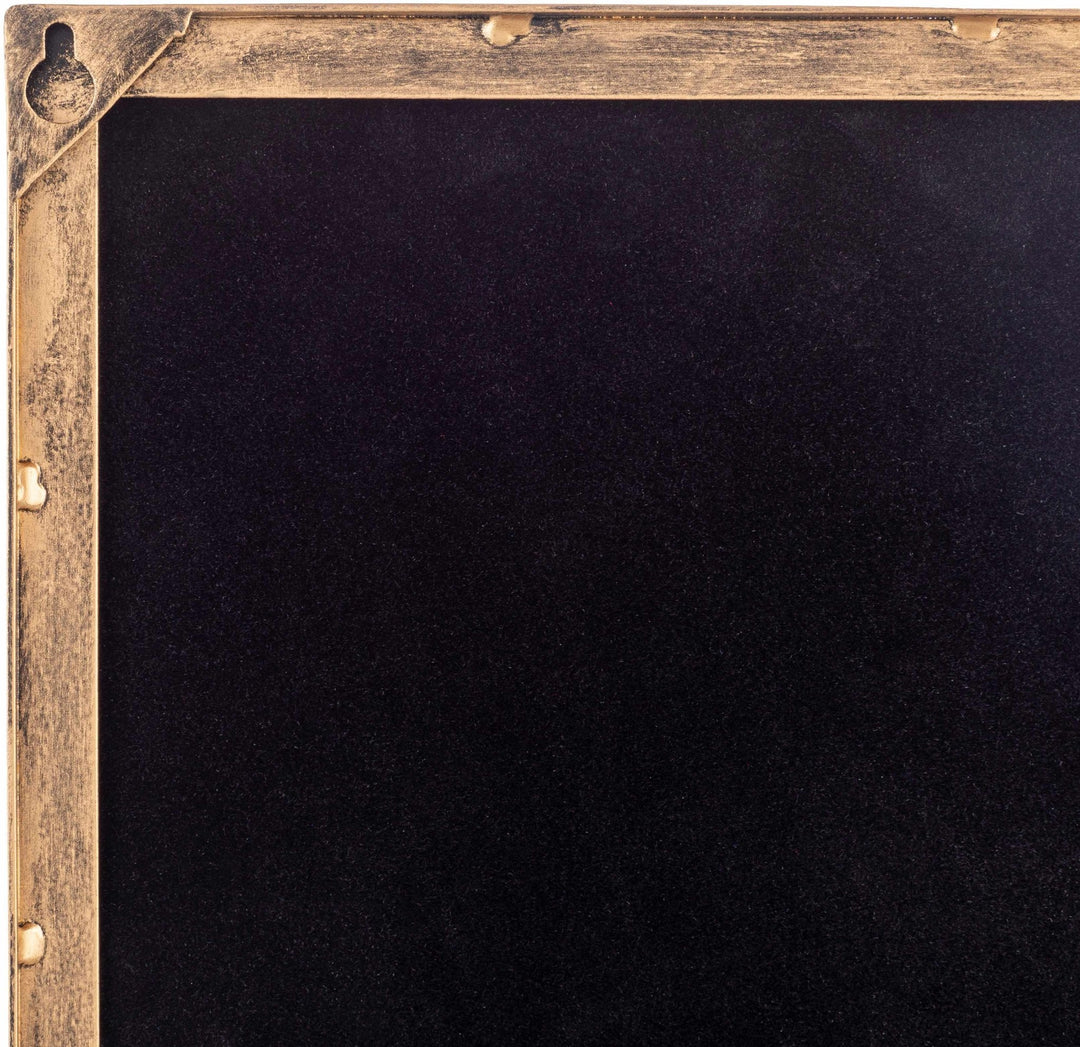Gold and Taupe Rectangle Frame Stand Mirror - The Rug Decor