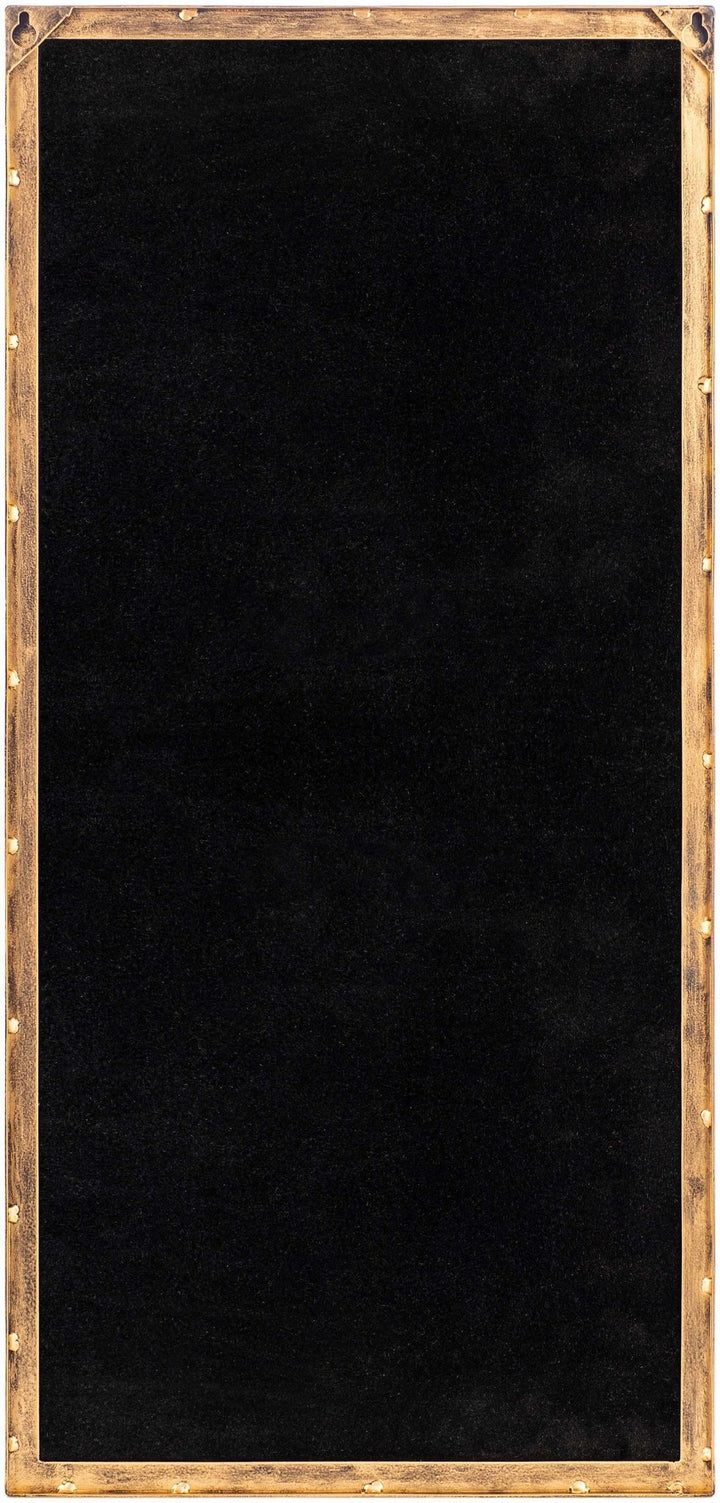 Gold and Taupe Rectangle Frame Stand Mirror - The Rug Decor