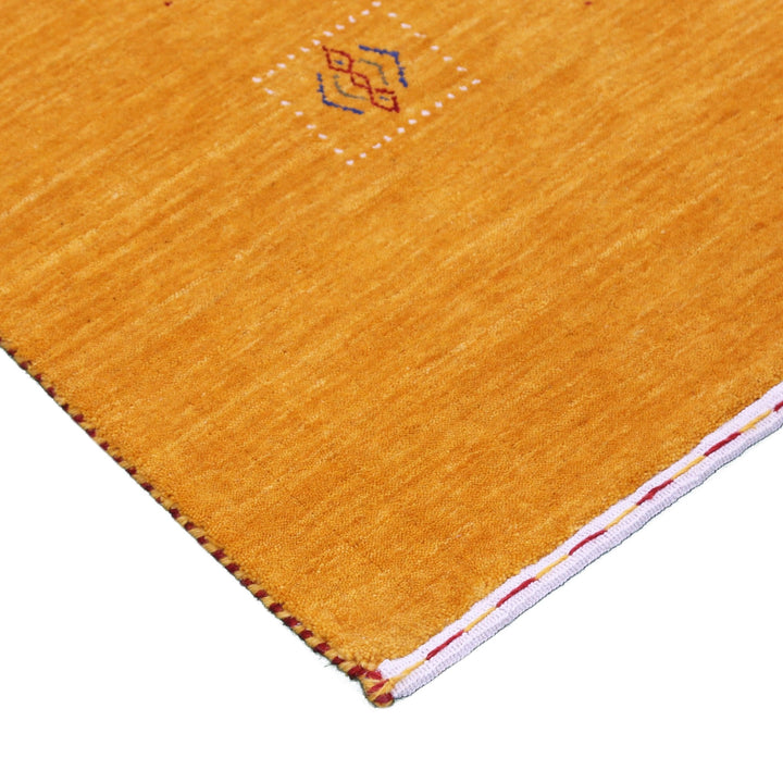 Gold Center Pattern Hand Loomed Wool Area Rug - The Rug Decor