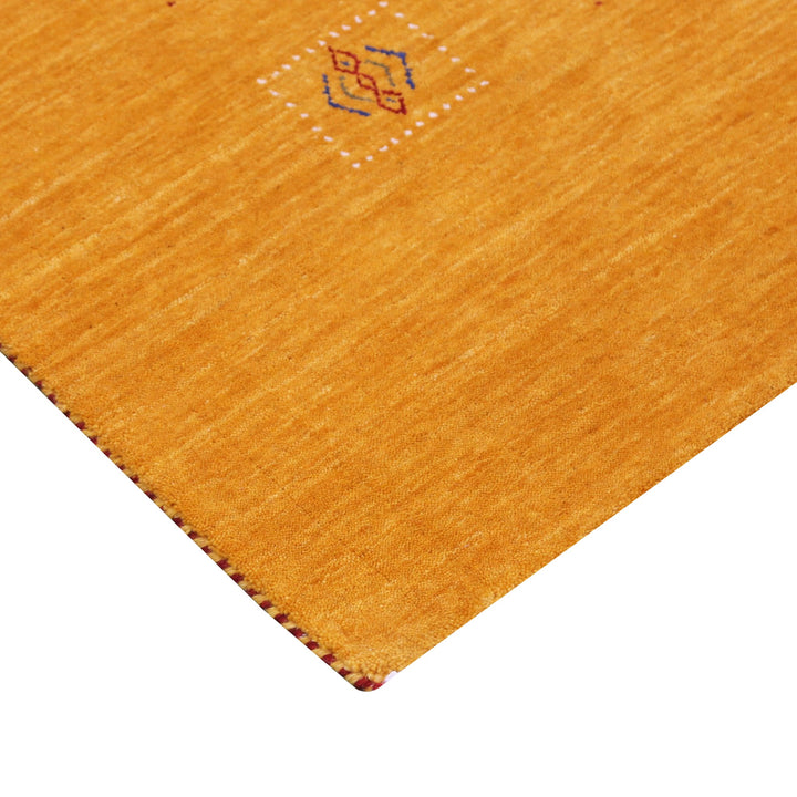Gold Center Pattern Hand Loomed Wool Area Rug - The Rug Decor