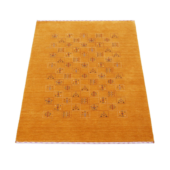 Gold Center Pattern Hand Loomed Wool Area Rug - The Rug Decor