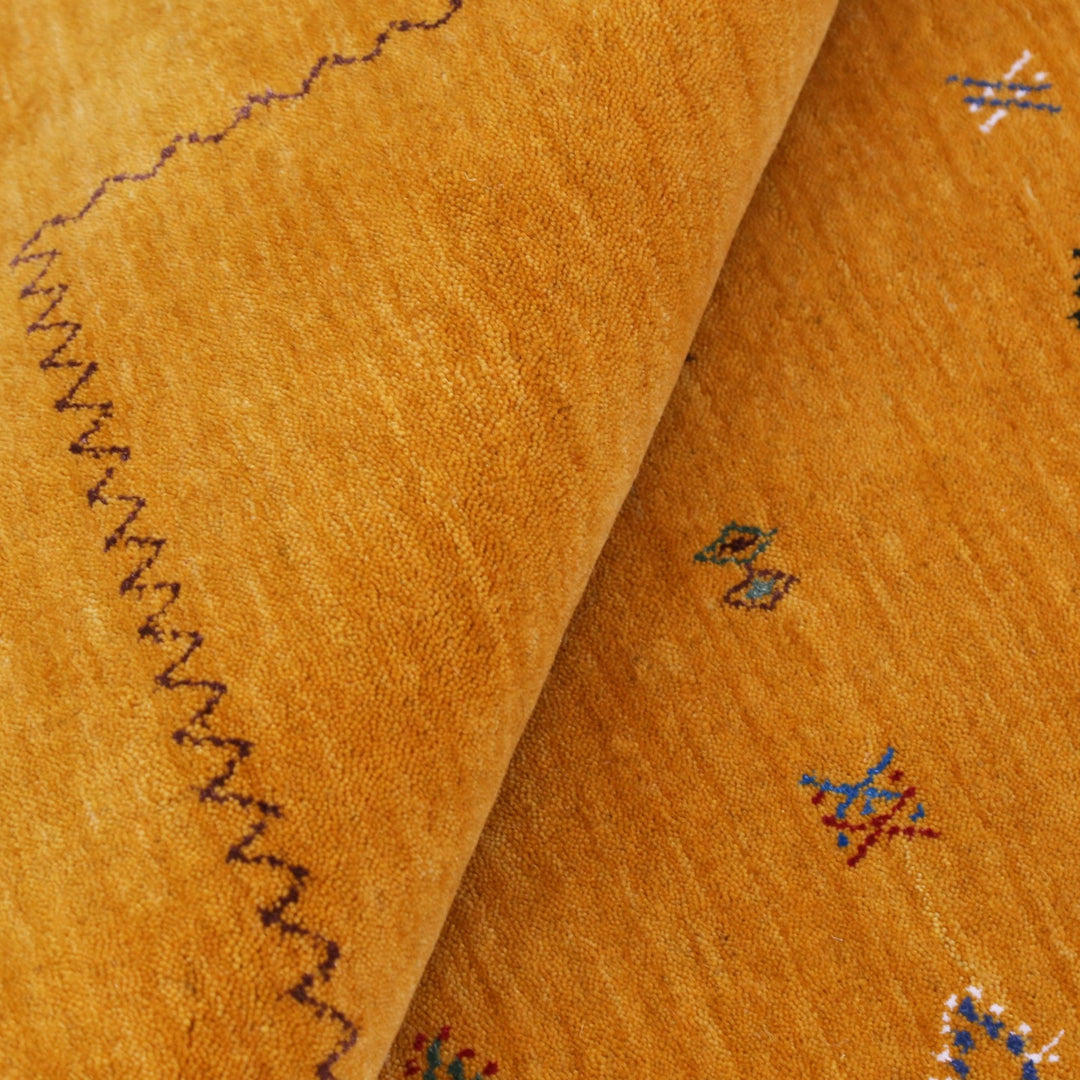 Gold Tribal Center Medallion Hand Loomed Wool Area Rug - The Rug Decor