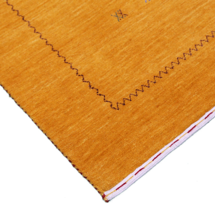 Gold Tribal Center Medallion Hand Loomed Wool Area Rug - The Rug Decor