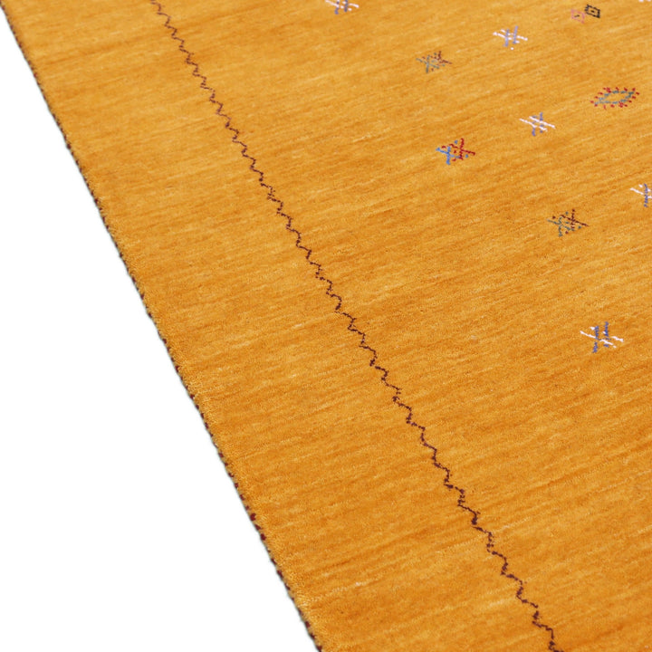 Gold Tribal Center Medallion Hand Loomed Wool Area Rug - The Rug Decor