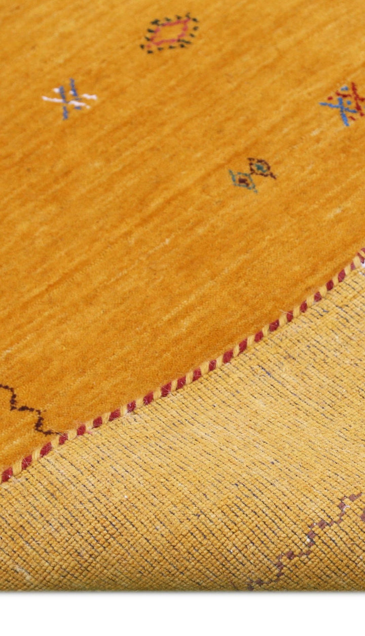Gold Tribal Center Medallion Hand Loomed Wool Area Rug - The Rug Decor