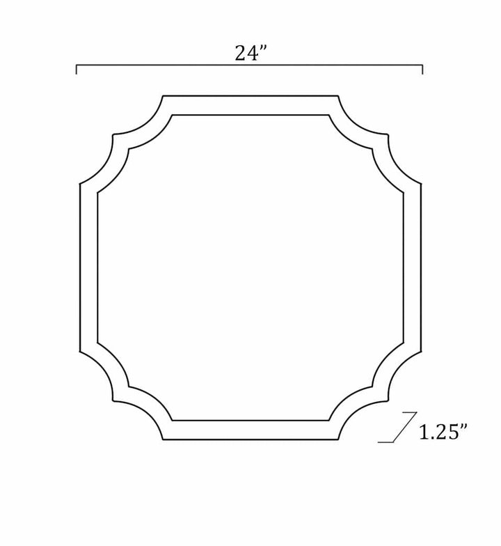 Golden Framed Modern Specialty shaped wall Hanging Mirror - The Rug Decor