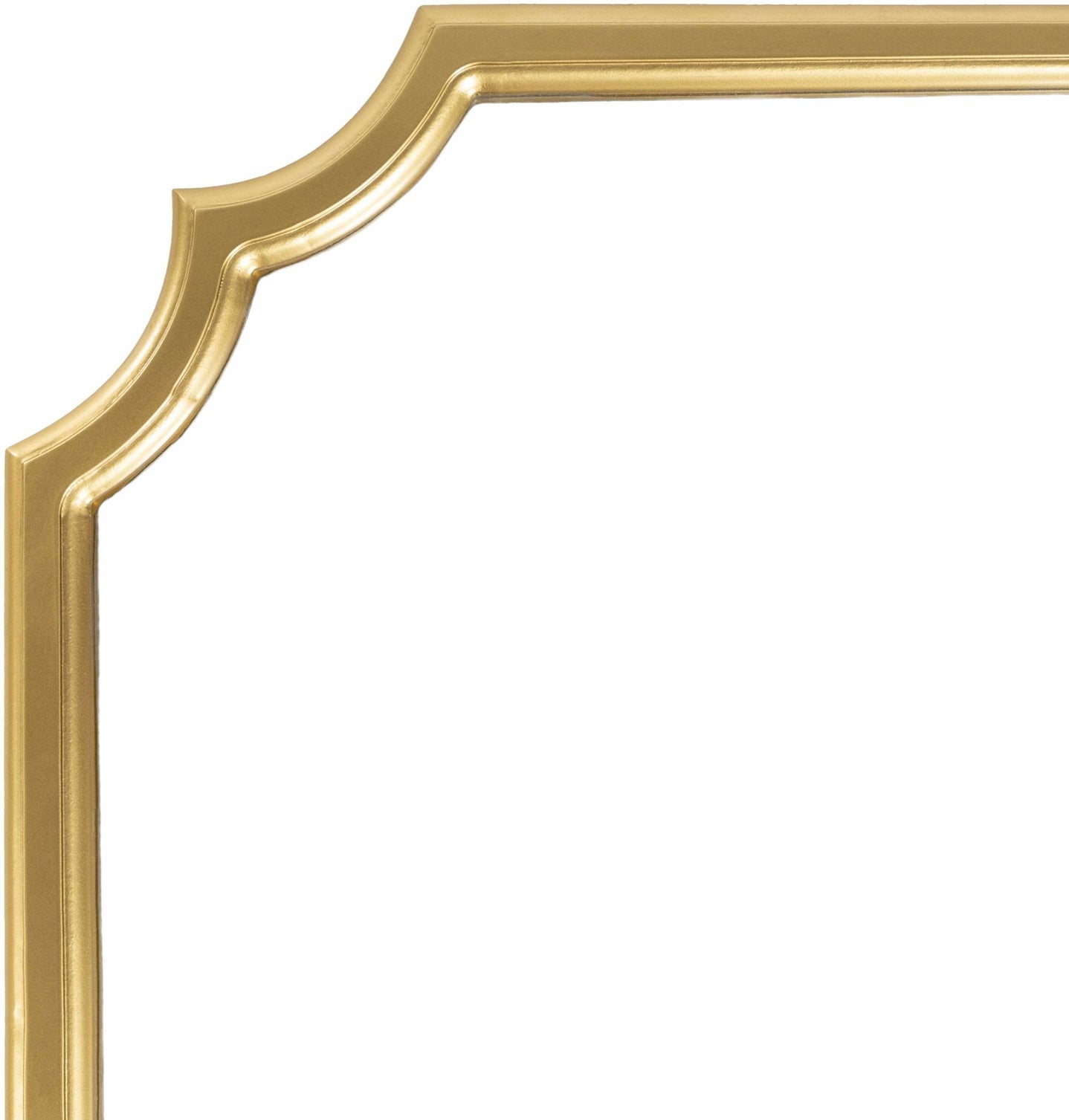 Golden Framed Modern Specialty shaped wall Hanging Mirror - The Rug Decor