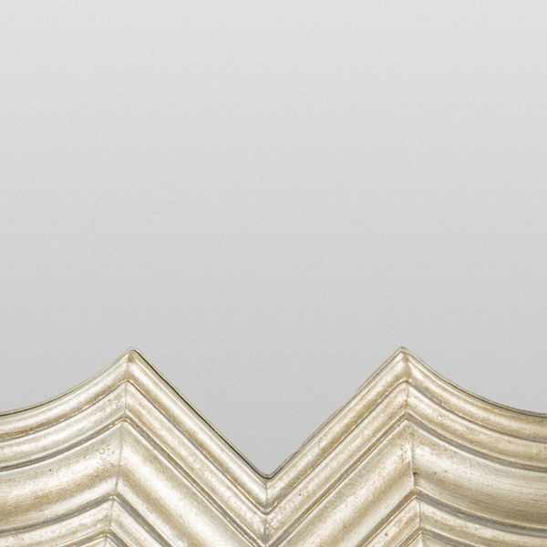 Golden scalloped shaped hanging wall mirror - The Rug Decor