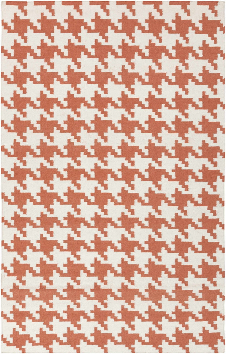 Goldthwaite Rust Modern Style Hand Woven Wool Area Rug - The Rug Decor
