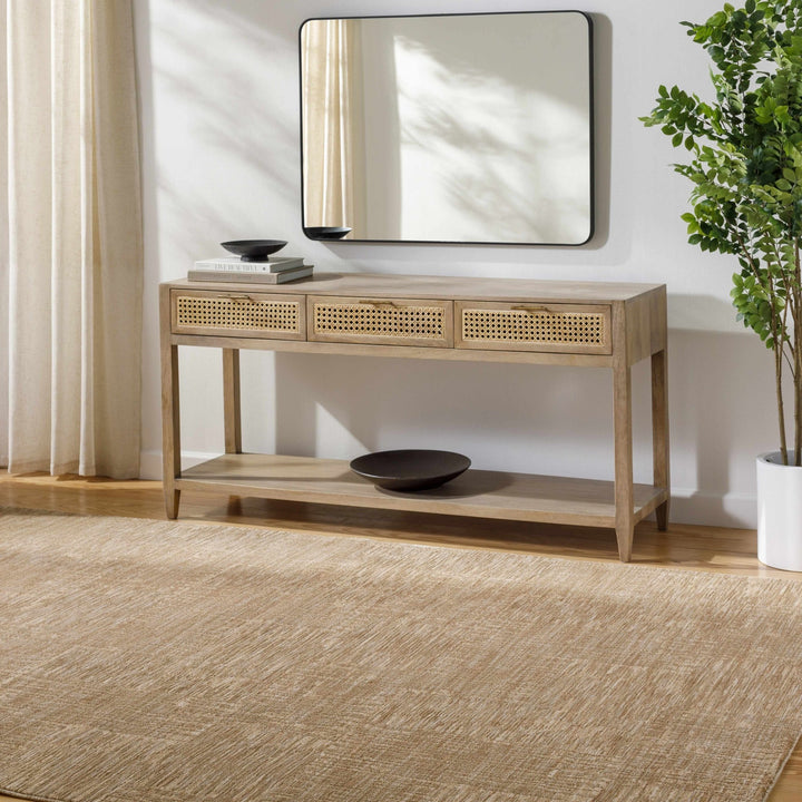Goren Tan Contemporary Style Area Rug - The Rug Decor