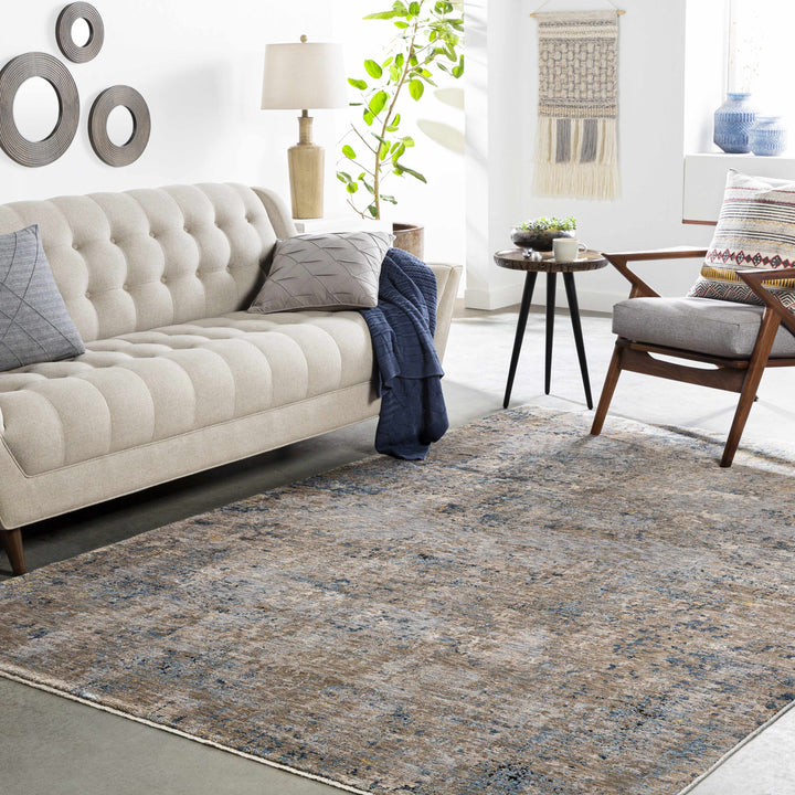 Gorokan Brown And Gray Modern Abstract Design Area Rug