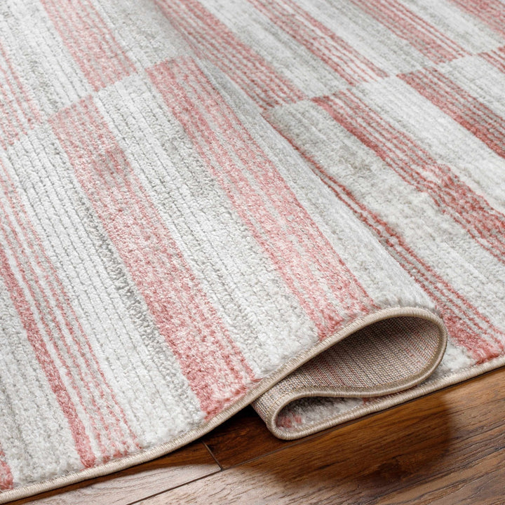 Gorou Contemporary Geometrical Rust And Gray Area Rug - The Rug Decor