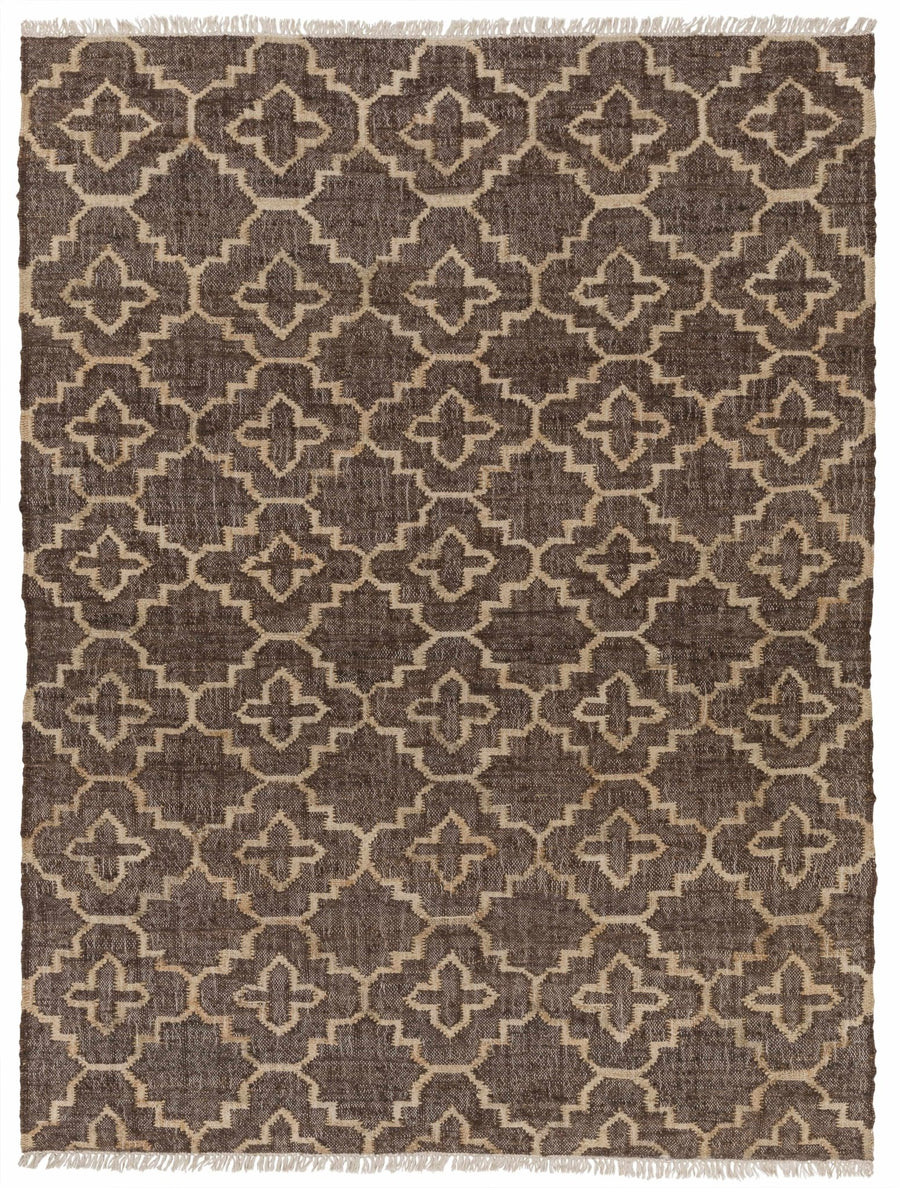 Gotebo Modern Style Brown And Beige Hand Woven Area Rug - The Rug Decor