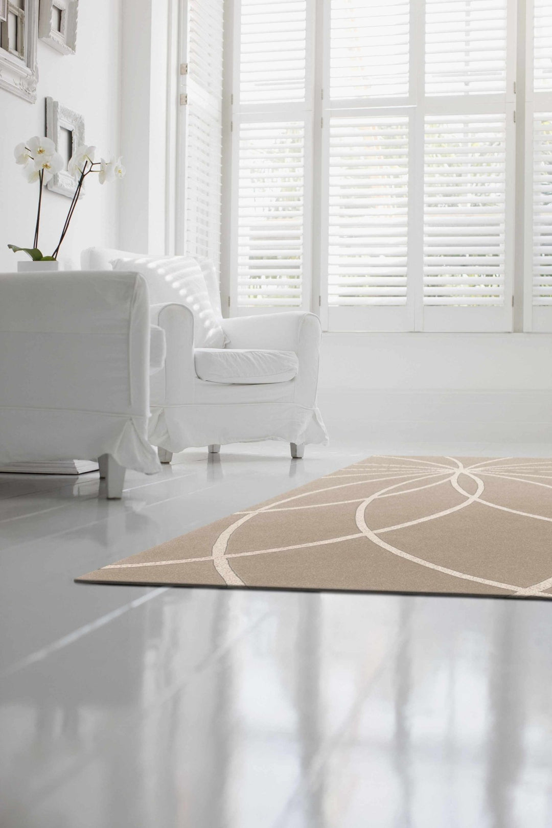 Gouldsboro Modern Style Tan And Ivory Hand Tufted Wool Area Rug - The Rug Decor