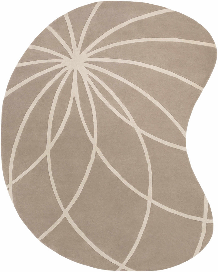 Gouldsboro Modern Style Tan And Ivory Hand Tufted Wool Area Rug - The Rug Decor