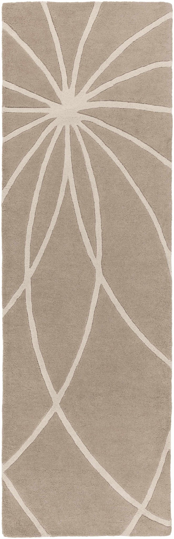 Gouldsboro Modern Style Tan And Ivory Hand Tufted Wool Area Rug - The Rug Decor