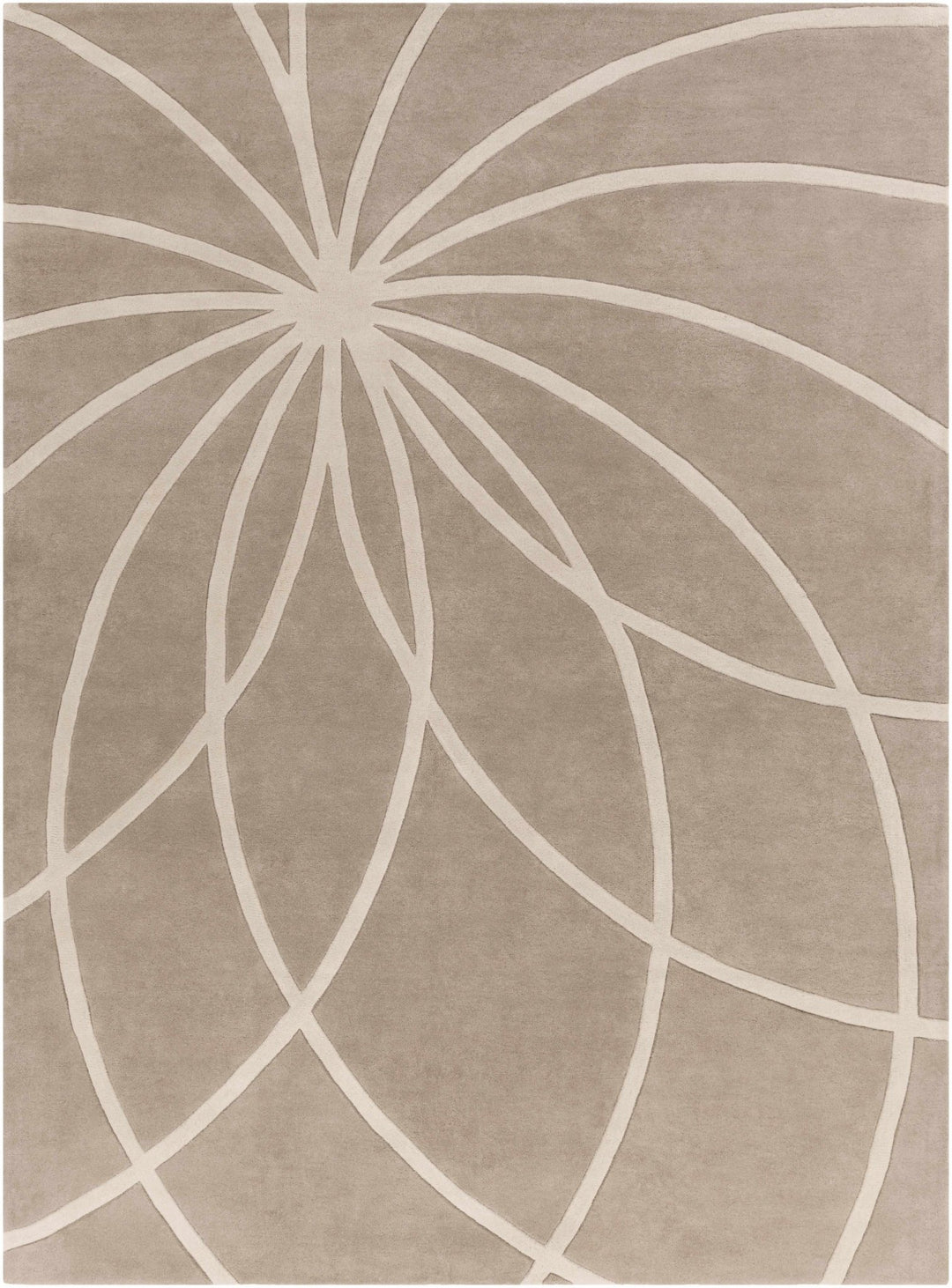 Gouldsboro Modern Style Tan And Ivory Hand Tufted Wool Area Rug - The Rug Decor