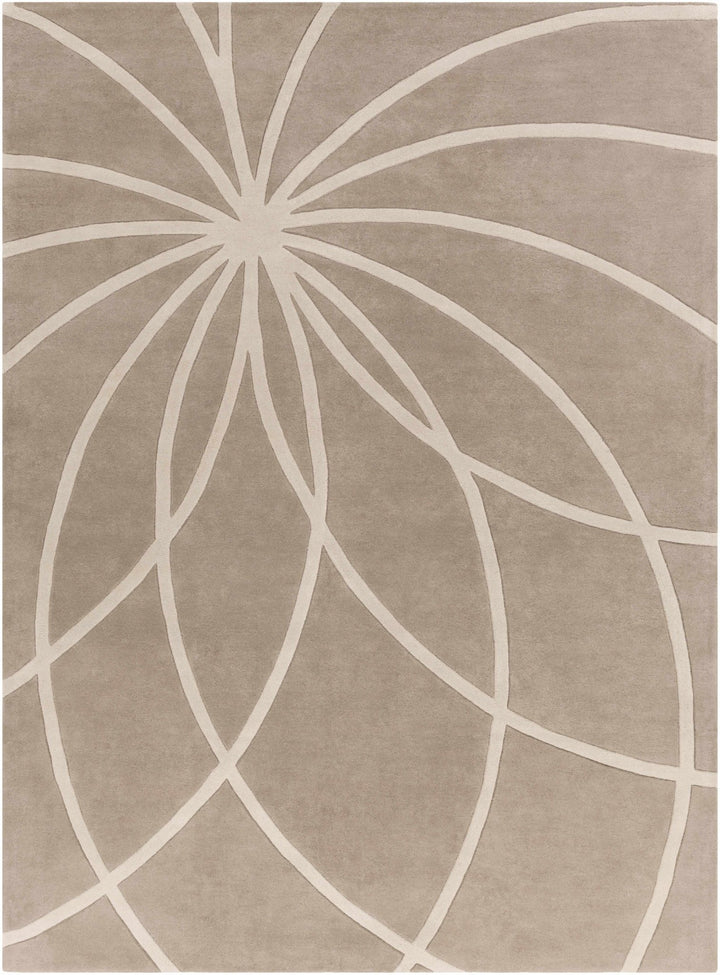 Gouldsboro Modern Style Tan And Ivory Hand Tufted Wool Area Rug - The Rug Decor