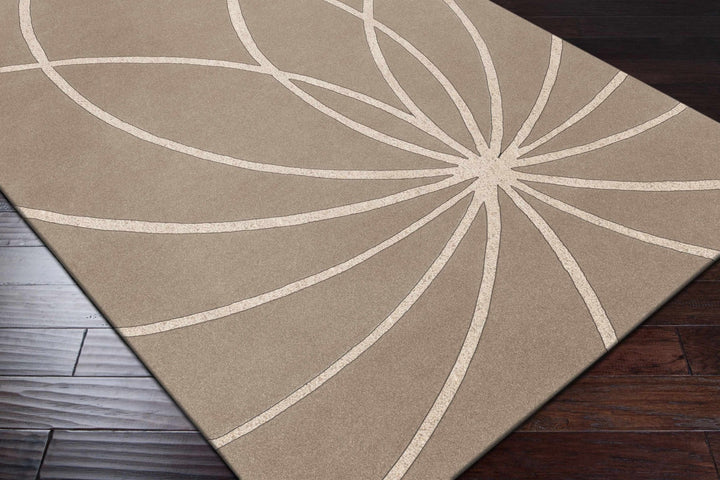 Gouldsboro Modern Style Tan And Ivory Hand Tufted Wool Area Rug - The Rug Decor