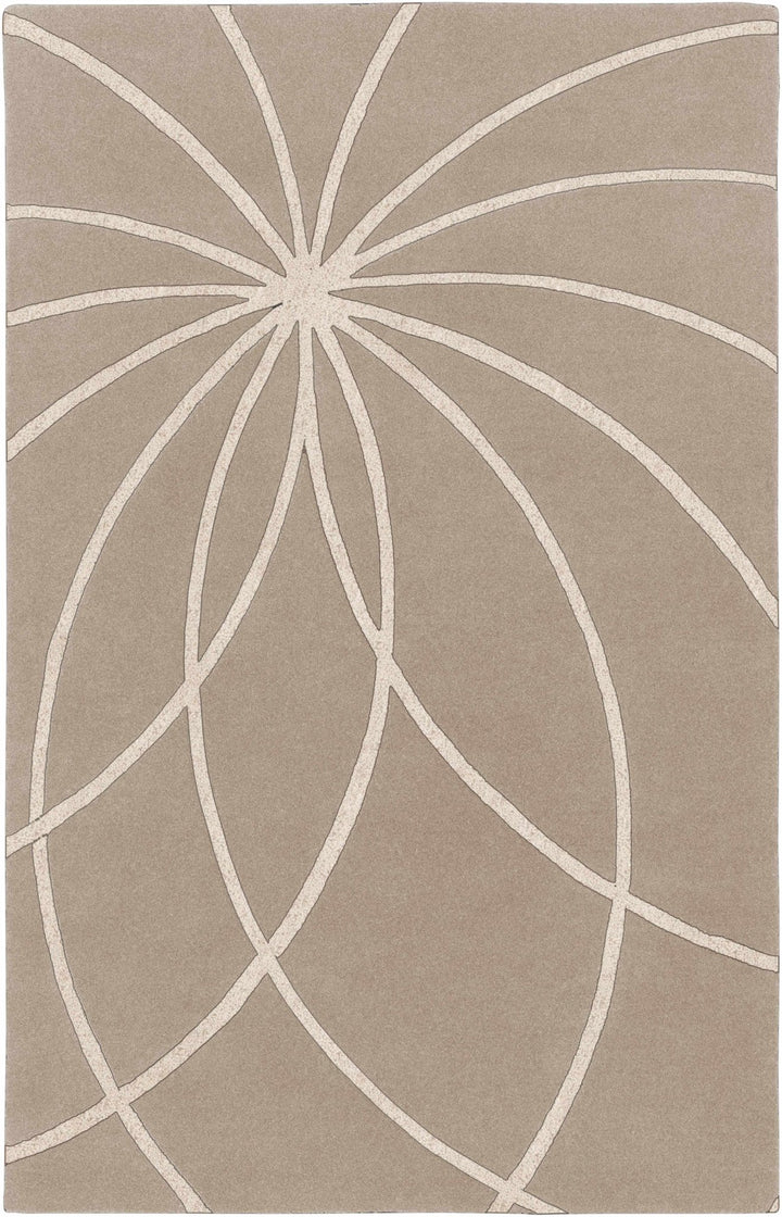 Gouldsboro Modern Style Tan And Ivory Hand Tufted Wool Area Rug - The Rug Decor