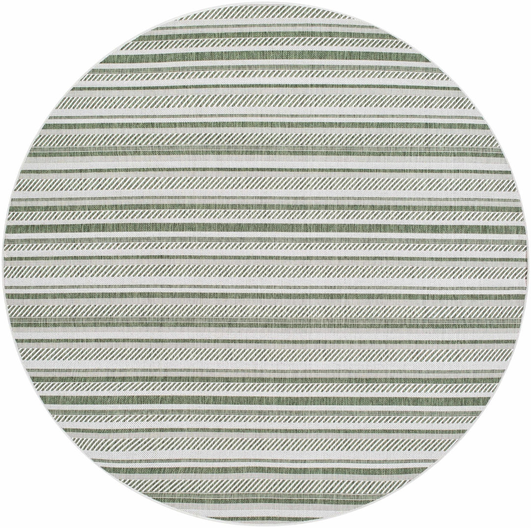 Gram Contemporary Style Green And Ivory Outdoor Rug - The Rug Decor