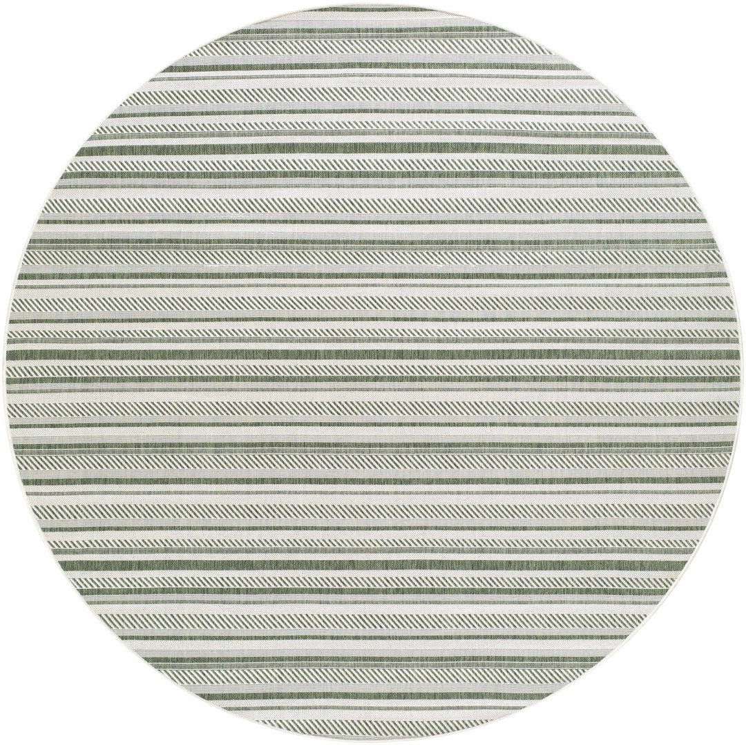 Gram Contemporary Style Green And Ivory Outdoor Rug - The Rug Decor