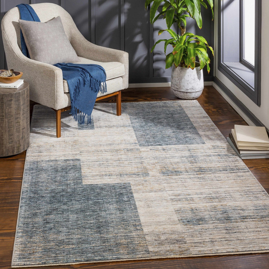 Grapeview Contemporary Abstract Gray And Tan Rug - The Rug Decor