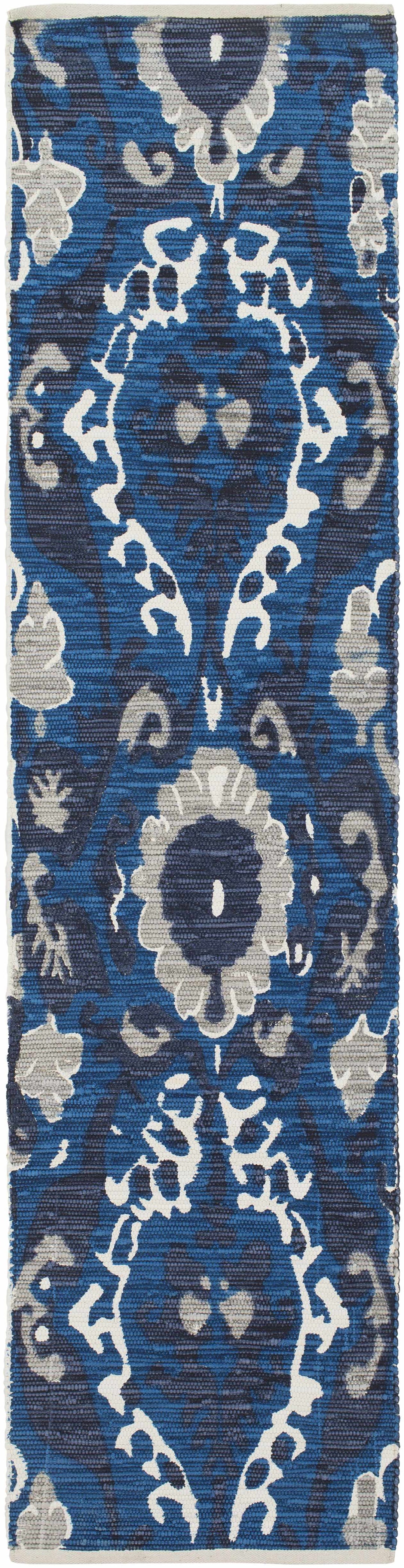 Grasonville Blue Contemporary Style Hand Woven Area Rug