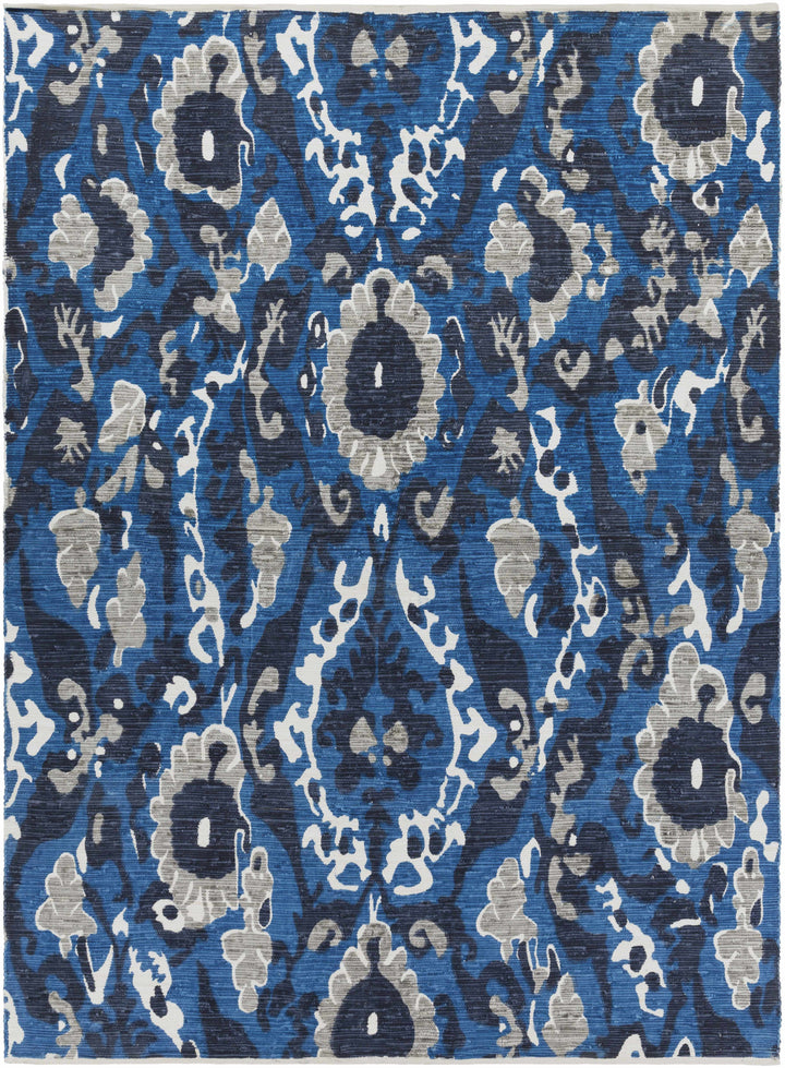 Grasonville Blue Contemporary Style Hand Woven Area Rug