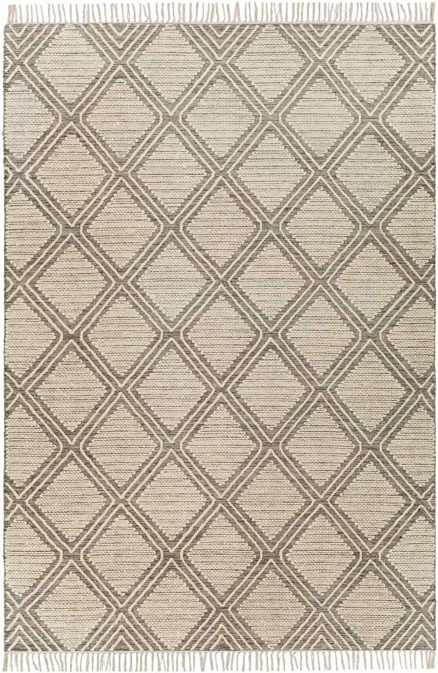 Grasston Modern Geometrical Design Beige Hand Woven Area Rug - The Rug Decor