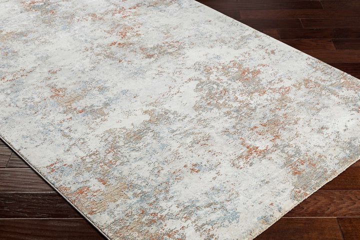 Gray And Beige Contemporary Style Machine Woven Rug - The Rug Decor