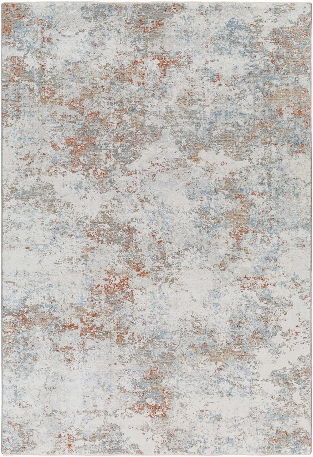 Gray And Beige Contemporary Style Machine Woven Rug - The Rug Decor