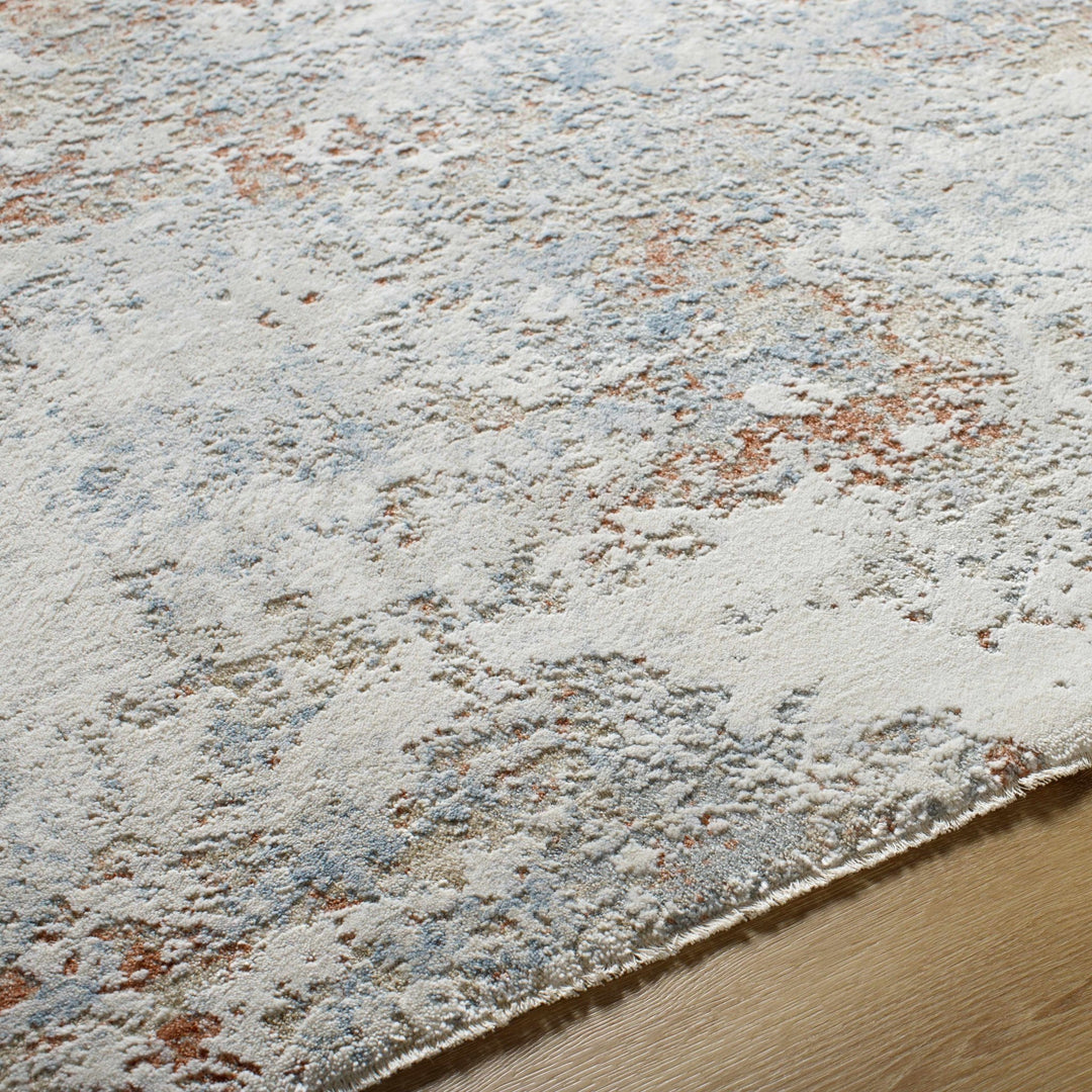 Gray And Beige Contemporary Style Machine Woven Rug - The Rug Decor