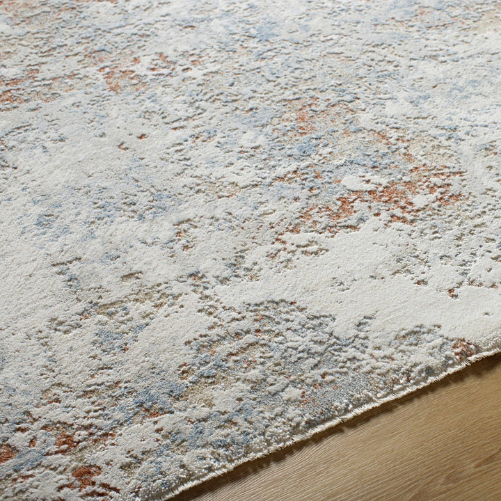 Gray And Beige Contemporary Style Machine Woven Rug - The Rug Decor