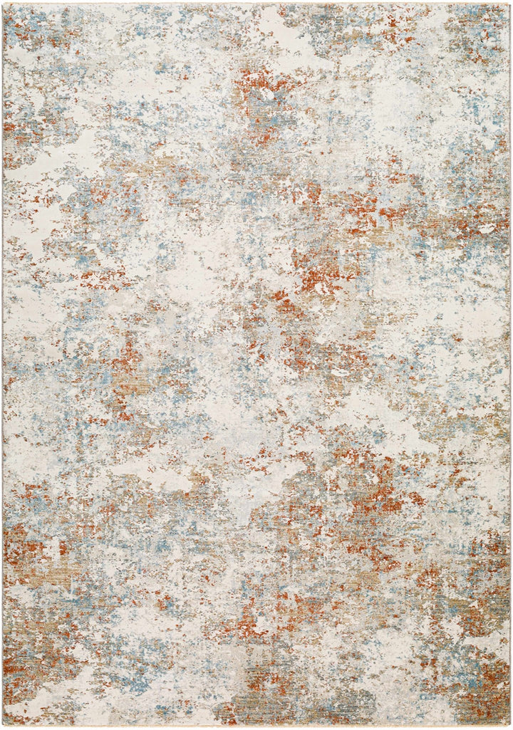 Gray And Beige Contemporary Style Machine Woven Rug - The Rug Decor