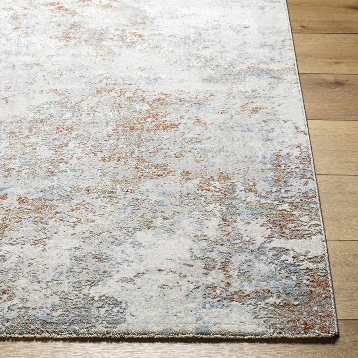 Gray And Beige Contemporary Style Machine Woven Rug - The Rug Decor
