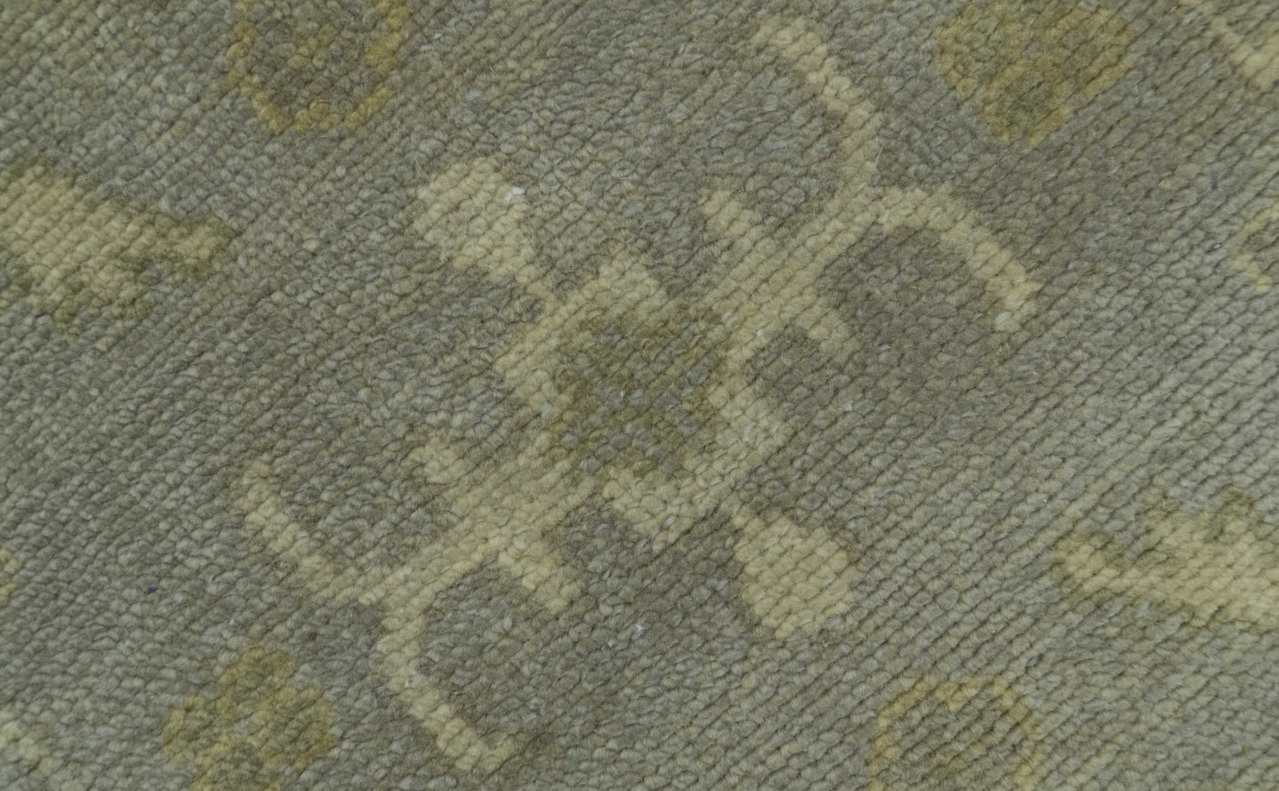 Gray And Beige Traditional Oushak Design Hand Knotted 5.6x8.6 wool area rug - The Rug Decor