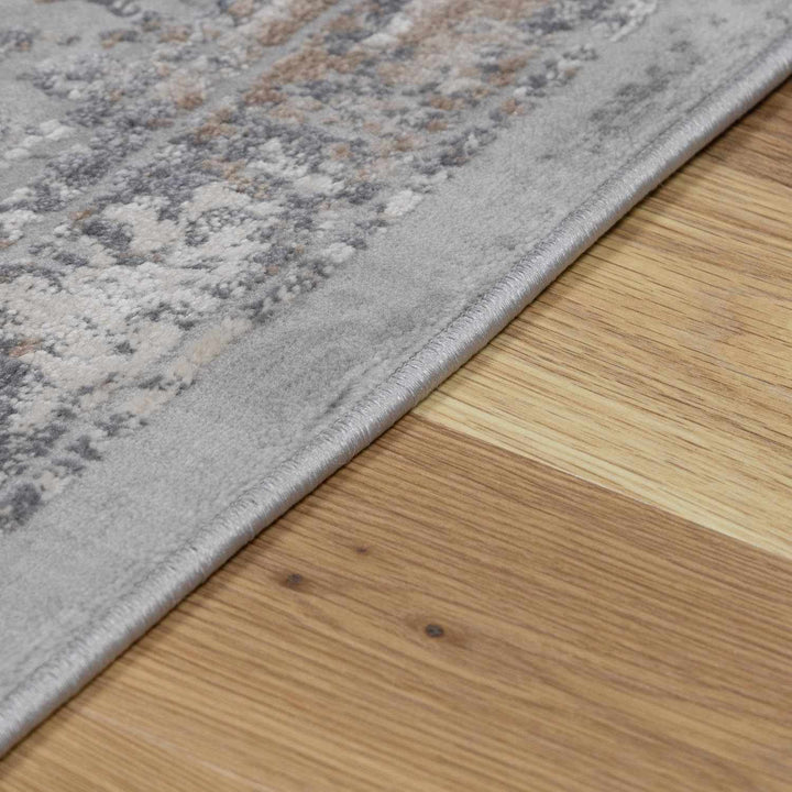 Gray And Charcoal Traditional Style Machine Woven Rug - The Rug Decor