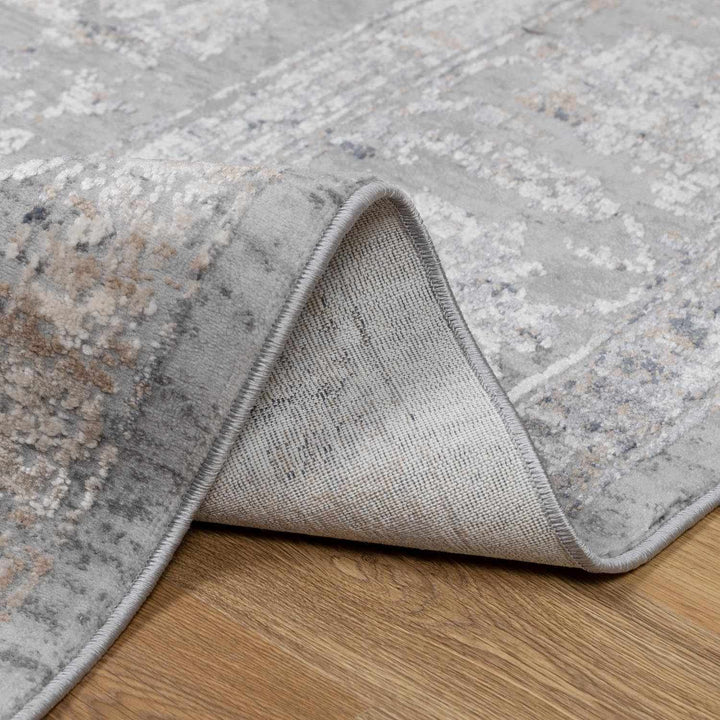 Gray And Charcoal Traditional Style Machine Woven Rug - The Rug Decor