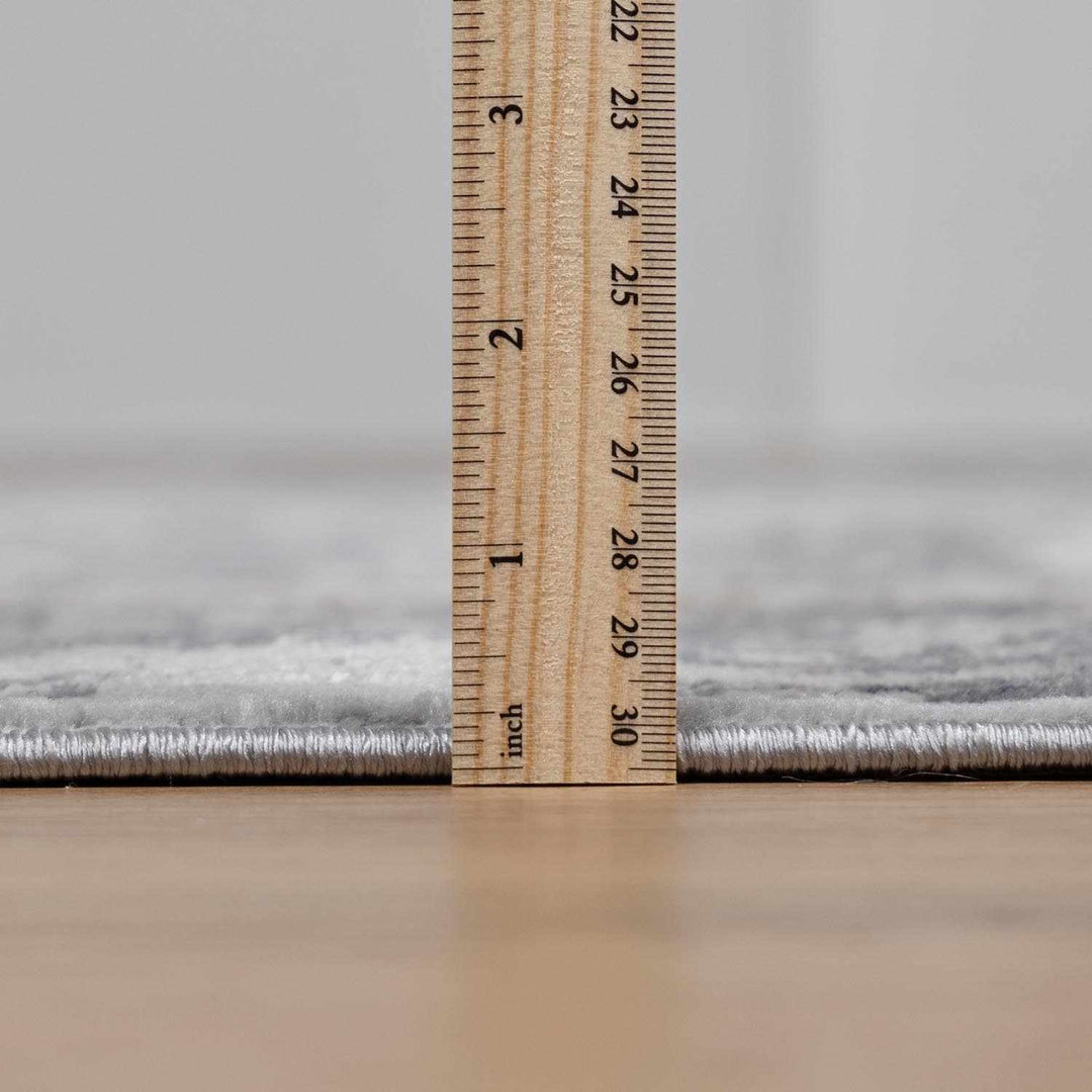 Gray And Charcoal Traditional Style Machine Woven Rug - The Rug Decor