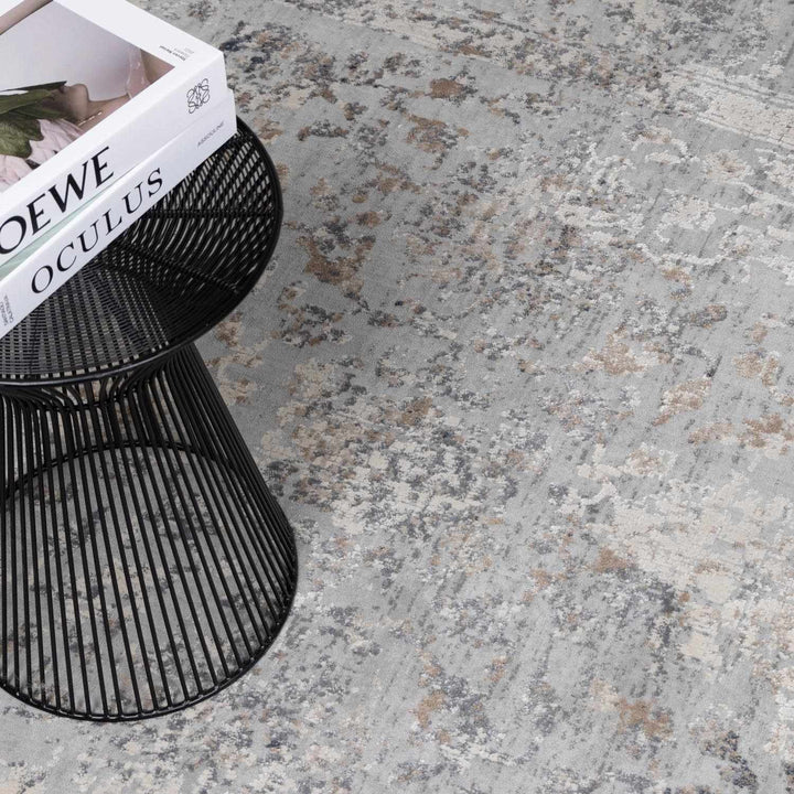 Gray And Charcoal Traditional Style Machine Woven Rug - The Rug Decor