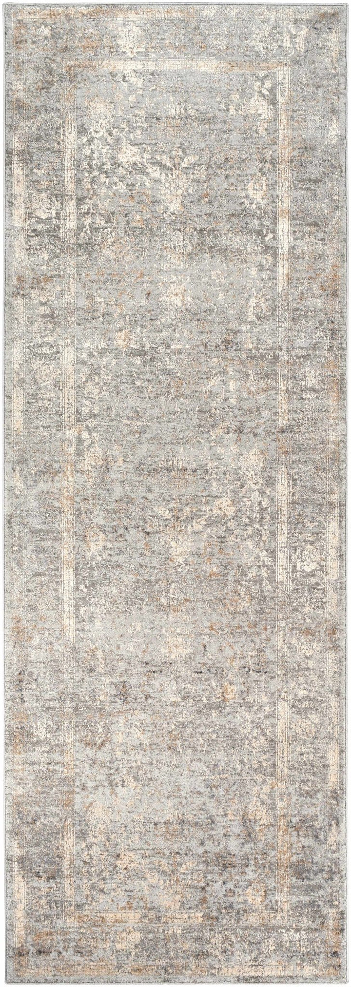 Gray And Charcoal Traditional Style Machine Woven Rug - The Rug Decor