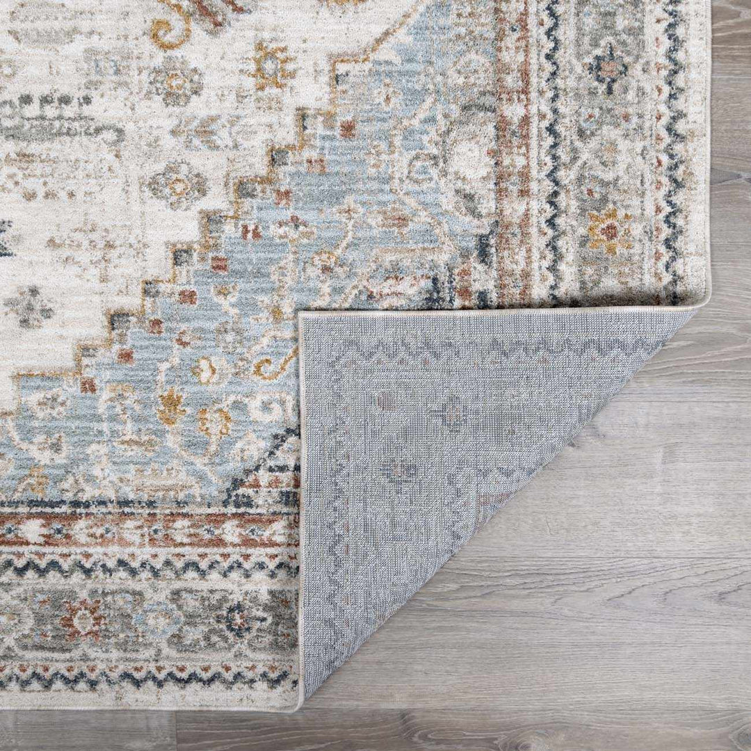 Gray And Cream Traditional Style Area Rug - The Rug Decor