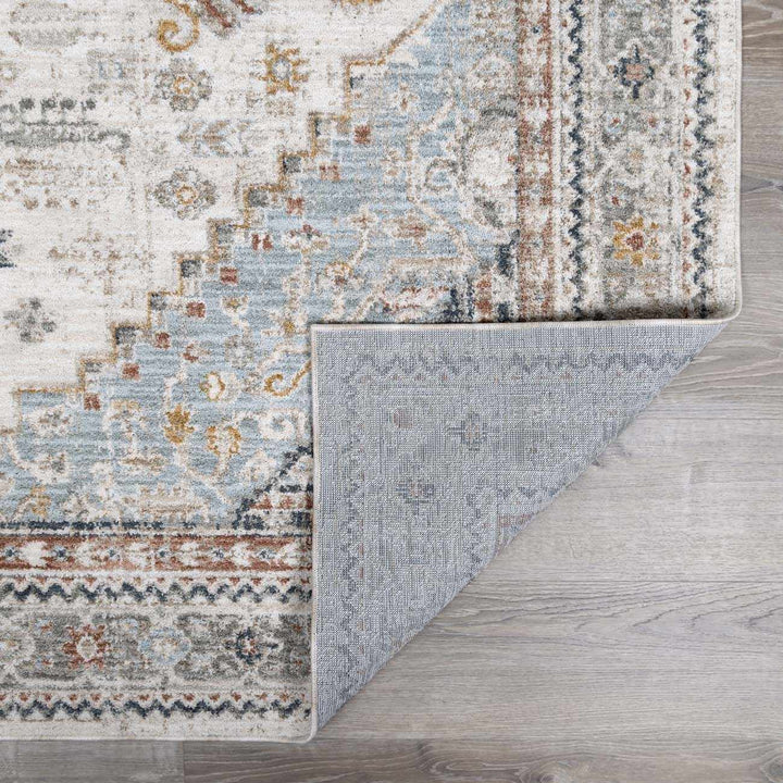 Gray And Cream Traditional Style Area Rug - The Rug Decor