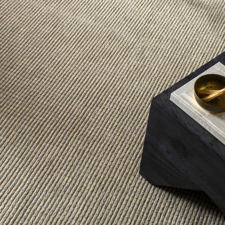 Gray and Tan Modern Geometrical Texture Multi Size Jute Area Rug - The Rug Decor